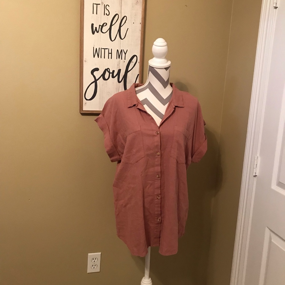 Thread + Supply sleeveless linen Button up blouse